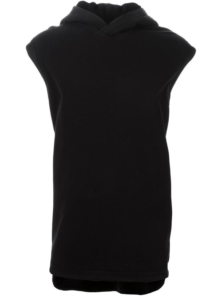 Givenchy Sleeveless Oversize Hoodie, Men's, Size: S, Black, Cotton