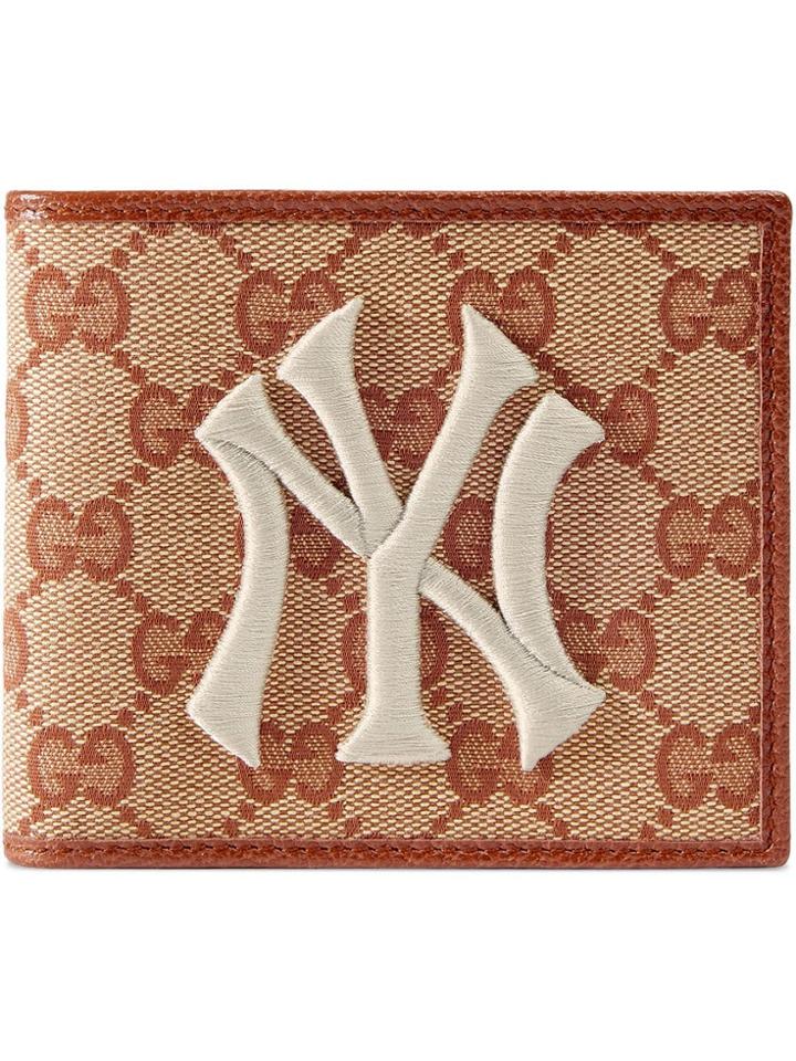 Gucci New York Yankees &trade; Patch Original Gg Coin Wallet - Neutrals
