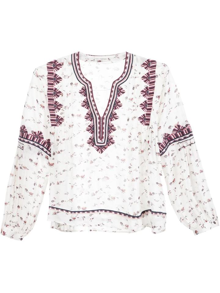 Ulla Johnson Floral Print Tunic, Women's, Size: 6, White, Silk