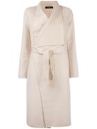 Steffen Schraut Wrapped Belted Mid Coat, Women's, Size: 38, Nude/neutrals, Wool/polyester