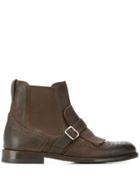 Henderson Baracco Brogue Detail Ankle Boots - Brown
