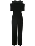 Yigal Azrouel - Cut-out Shoulders Jumpsuit - Women - Calf Leather/polyester - 6, Black, Calf Leather/polyester