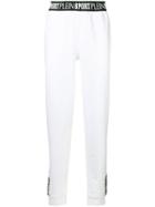 Plein Sport Logo Contrast Track Trousers - White