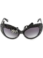 A-morir Embellished Cats-eye Sunglasses - Metallic