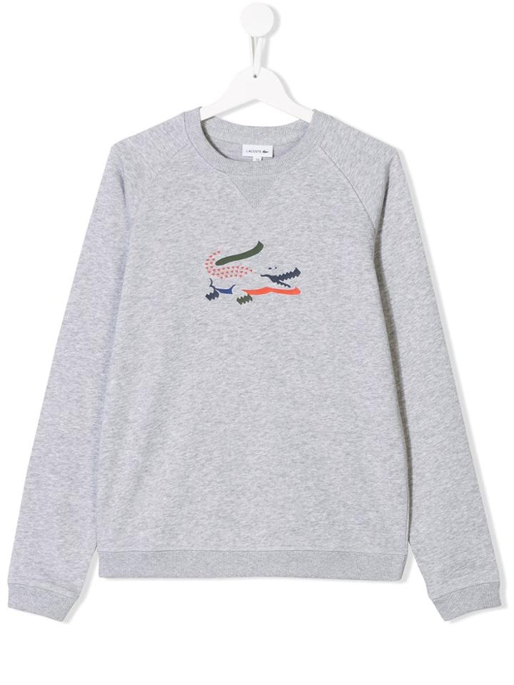 Lacoste Kids Printed Logo Sweatshirt - Grey
