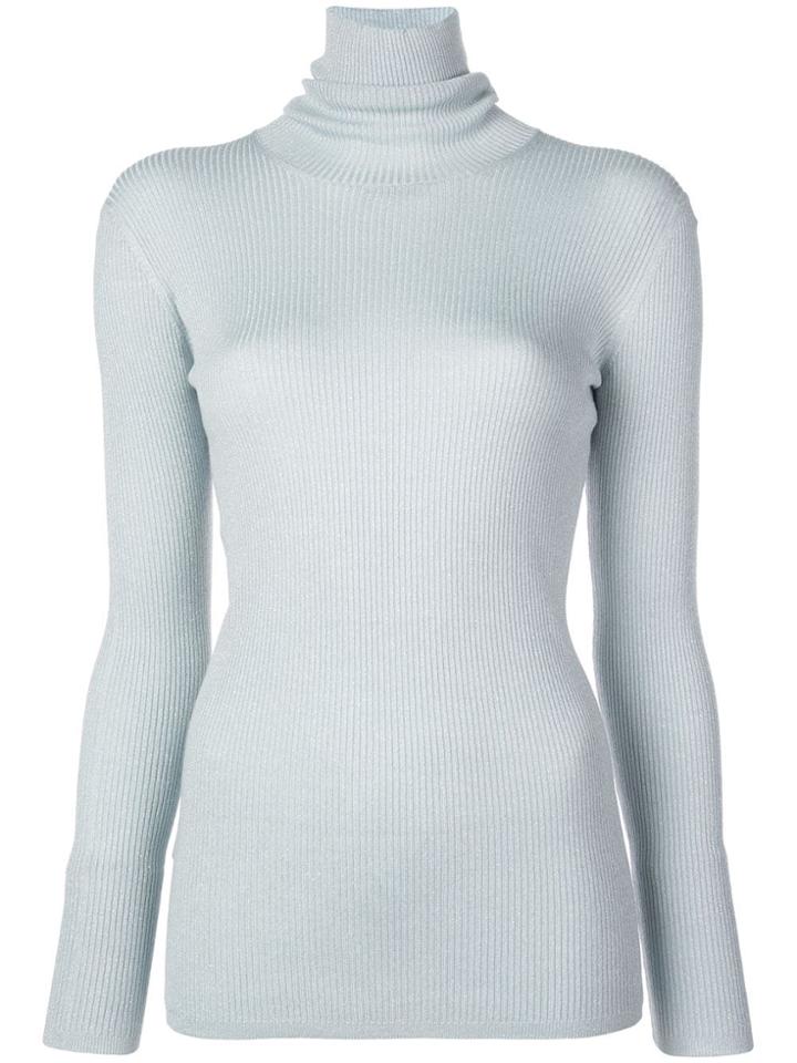 Prada Knitted Turtleneck Jumper - Blue