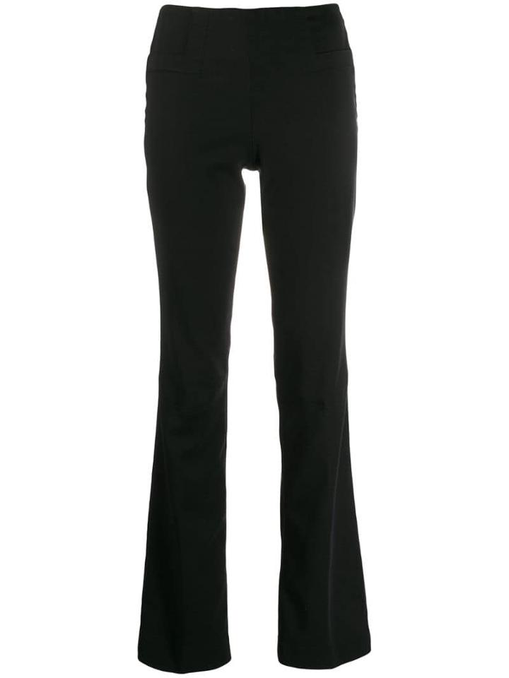 Gucci Pre-owned 2000's Side Buckles Bootcut Trousers - Black