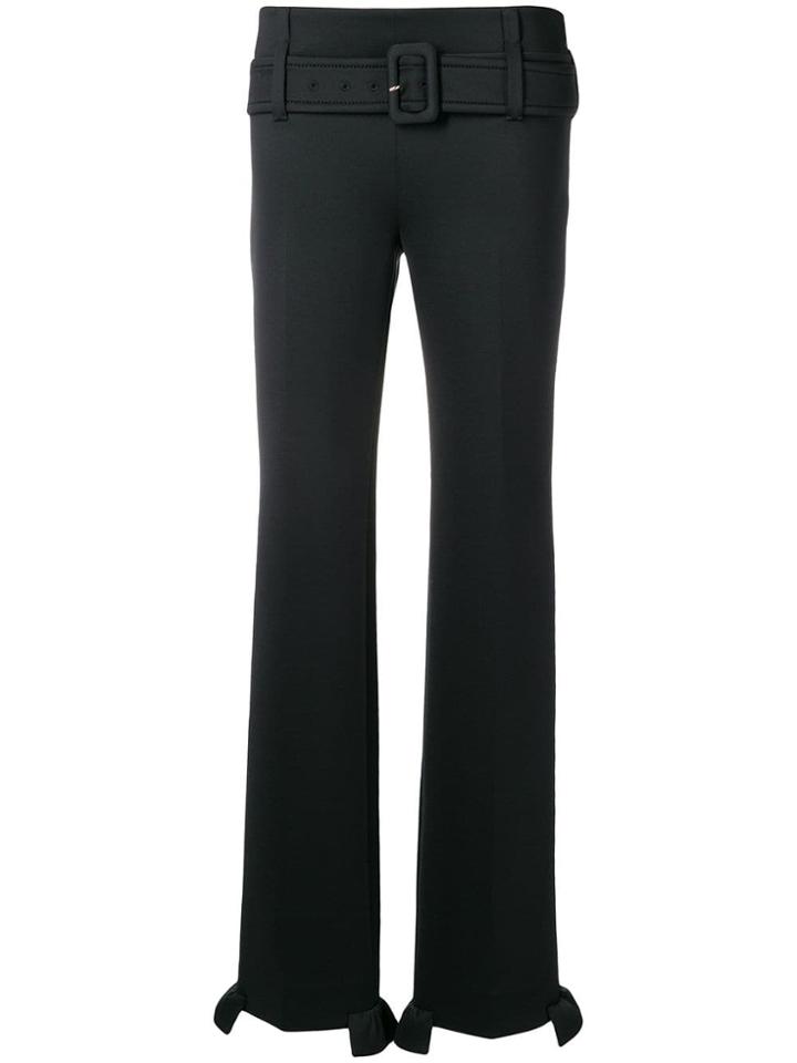 Prada Belted Waist Trousers - Black