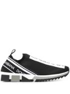 Dolce & Gabbana Sorrento Slip-on Logo Sneakers - Black