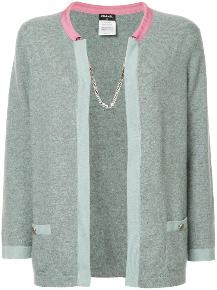 Chanel Vintage Cashmere Open Cardigan - Grey