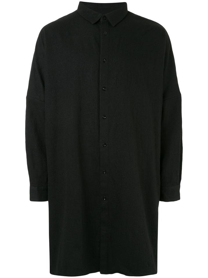 Marka Long Oversized Shirt - Black