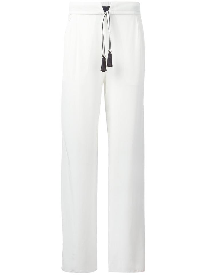 Antonia Zander - Daimahose Trousers - Women - Silk - Xs, White, Silk
