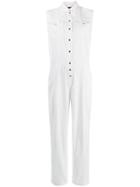 Pinko Sleeveless Buttoned Jumpsuit - White