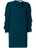 L'autre Chose Ruffled Sleeve Dress - Green