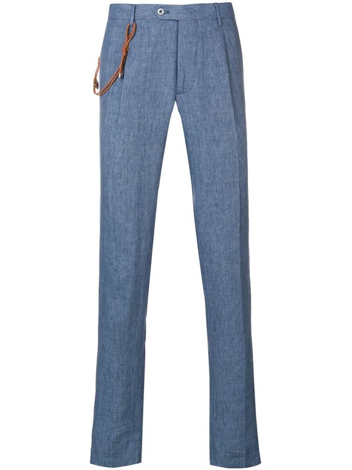 Berwich Straight-cut Trousers - Blue