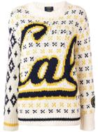 Calvin Klein 205w39nyc Cal Intarsia-knit Sweater - Neutrals
