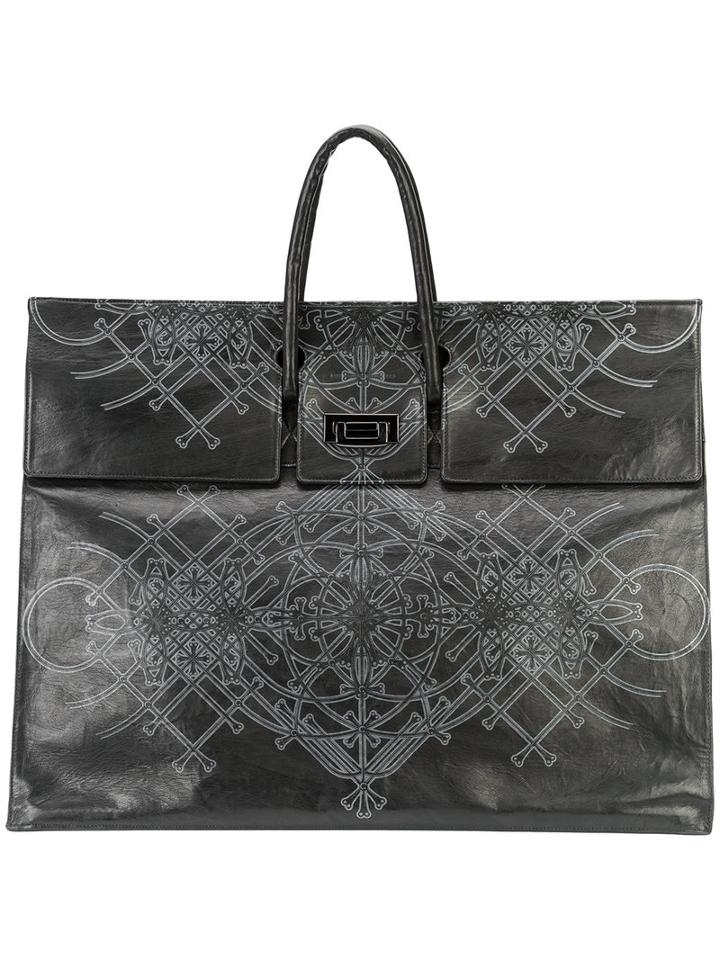 William Ltd. - 'los Angeles' Tote - Men - Goat Skin - One Size, Black, Goat Skin