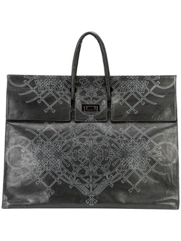 William Ltd. - 'los Angeles' Tote - Men - Goat Skin - One Size, Black, Goat Skin