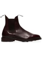 Trickers X Browns Burgundy Leather Chelsea Boots - Red