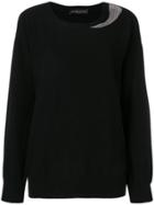 Fabiana Filippi Shoulder Detail Knitted Sweater - Black