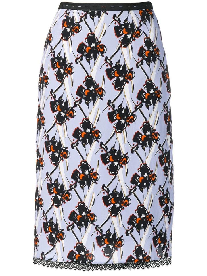 Dorothee Schumacher Orchid Print Skirt - Blue