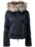 Kru Fur Hood Puffer Jacket, Women's, Size: Medium, Black, Polyester