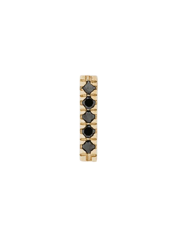 Otiumberg 9kt Gold And Black Diamond Bar Stud