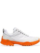 Roa White Oblique Contrast Sole Low-top Leather Sneakers