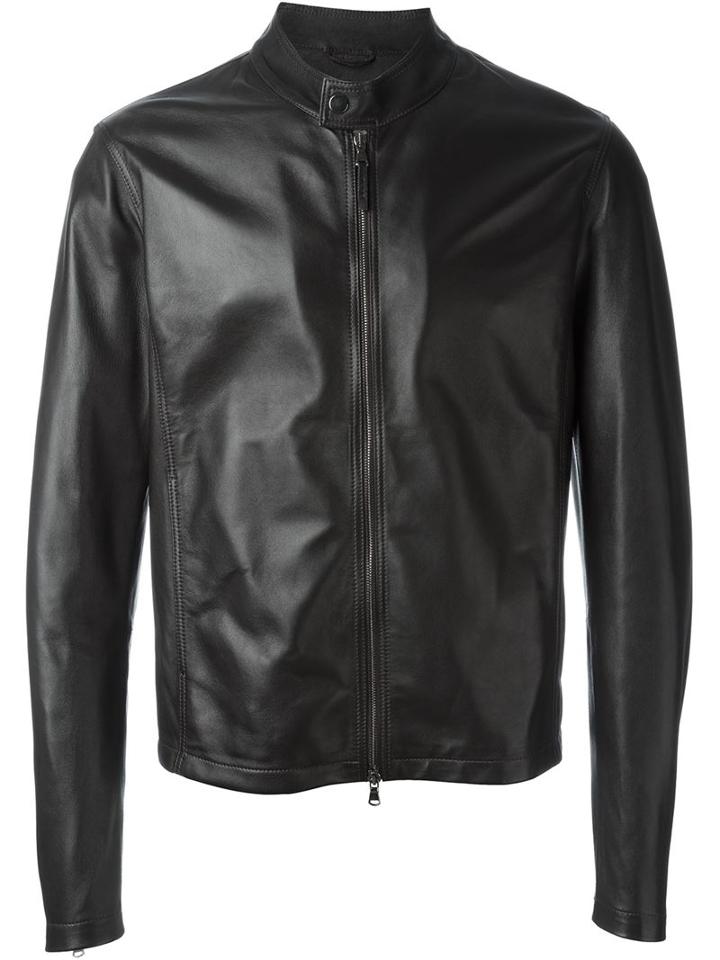 Eleventy Zipped Leather Jacket
