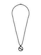 Diesel Long Pendant Necklace - Black