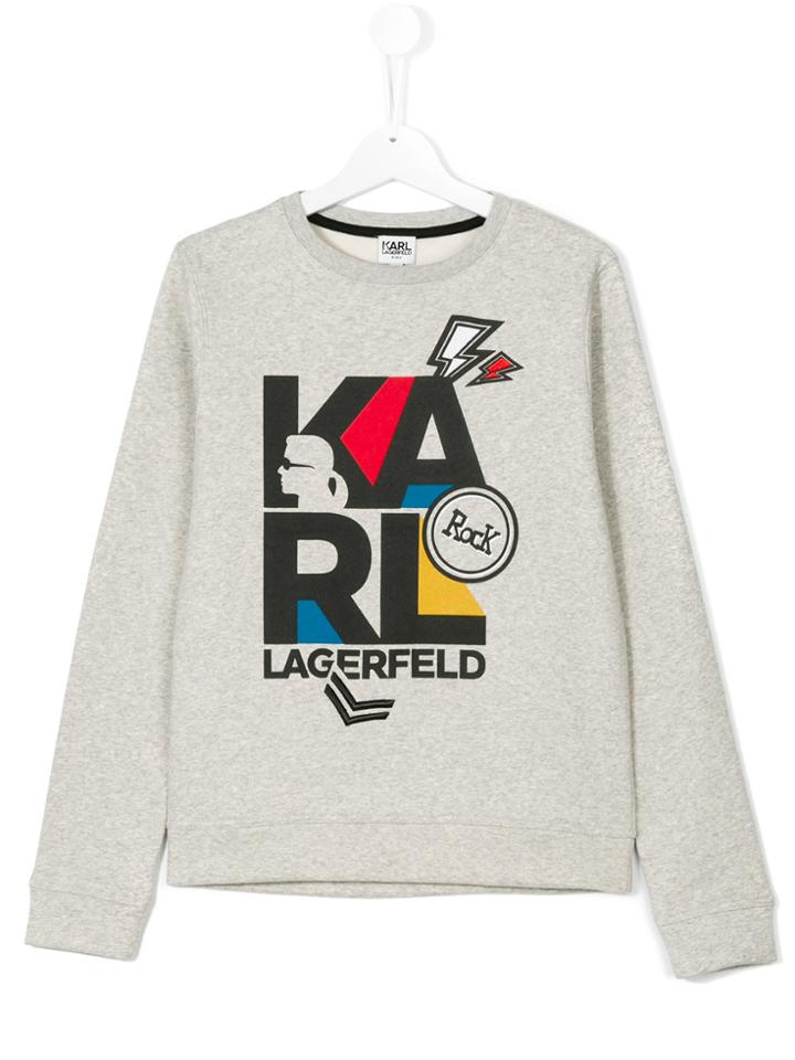 Karl Lagerfeld Kids Logo Print Sweatshirt - Grey