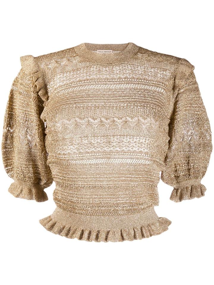 Ulla Johnson Short-sleeve Fitted Top - Gold