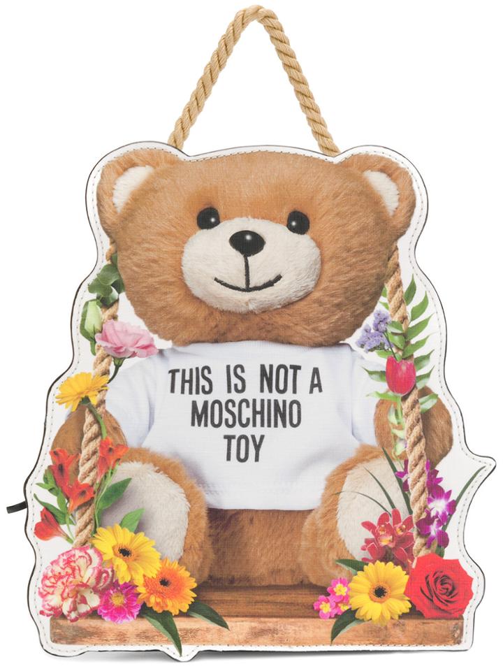 Moschino Teddy Backpack - White