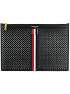 Thom Browne Small Zipper Tablet Holder (29.5x20cm) With Red, White And