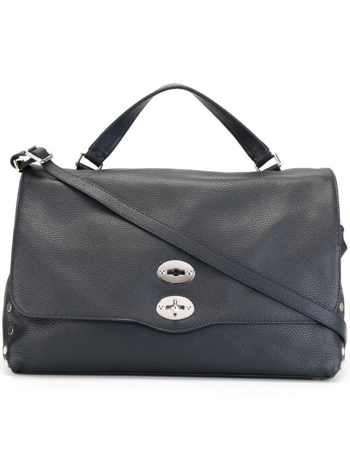 Zanellato Large Postina Satchel, Women's, Blue, Leather
