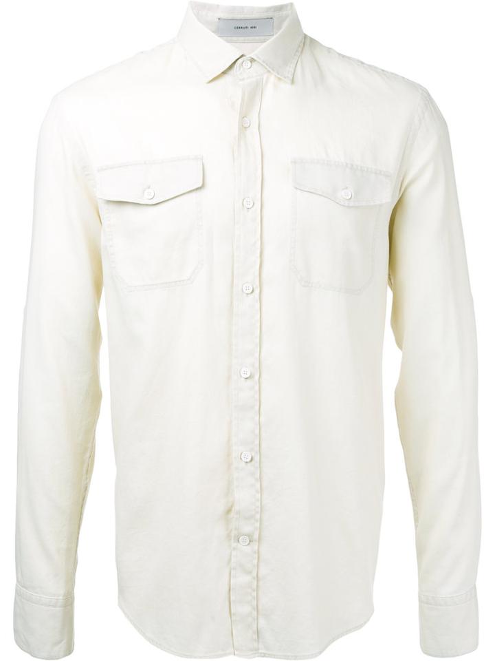 Cerruti 1881 - Longsleeve Shirt - Men - Cotton - S, Nude/neutrals, Cotton