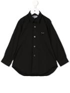 Comme Des Garçons Play Kids Embroidered Logo Shirt, Boy's, Size: 6 Yrs, Black