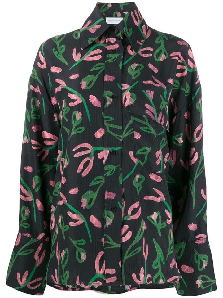 Christian Wijnants Floral Print Shirt - Blue