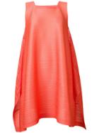 Pleats Please By Issey Miyake Square Neck Dress - Yellow & Orange