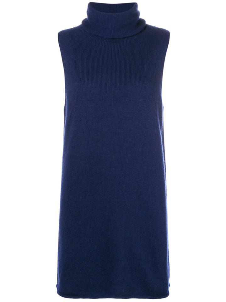 The Row Long Turtleneck Tank - Blue