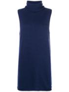The Row Long Turtleneck Tank - Blue