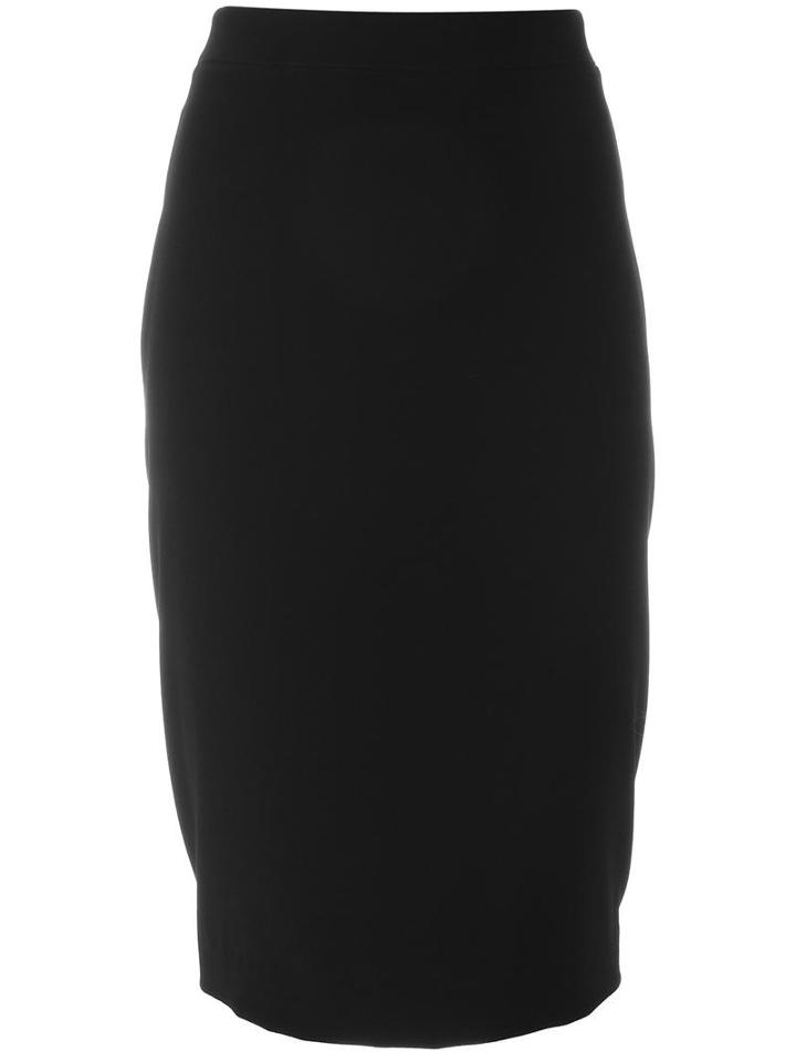 Dkny Midi Pencil Skirt, Women's, Size: 4, Black, Nylon/polyester/spandex/elastane/viscose
