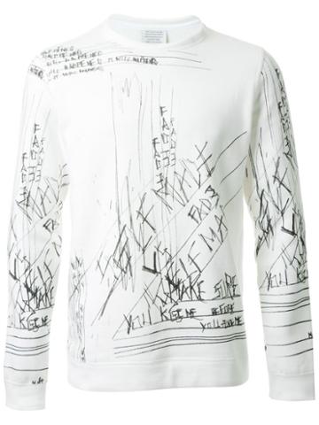 Fad Three Scribbled Print Sweatshirt