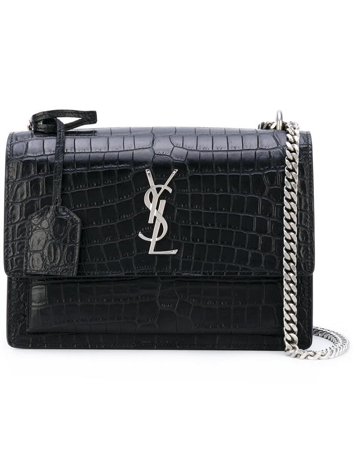 Saint Laurent - Sunset Chain Crossbody Bag - Women - Calf Leather - One Size, Black, Calf Leather