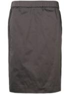 Luisa Cerano Side Stripe Straight Skirt - Grey