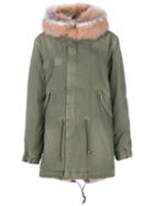 Mr & Mrs Italy - Classic Parka Coat - Women - Cotton/fox Fur/lamb Skin/racoon Fur - S, Green, Cotton/fox Fur/lamb Skin/racoon Fur