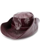 Ganni Patent Bucket Hat - Red