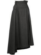 Brunello Cucinelli High-waisted Asymmetric Skirt - Grey