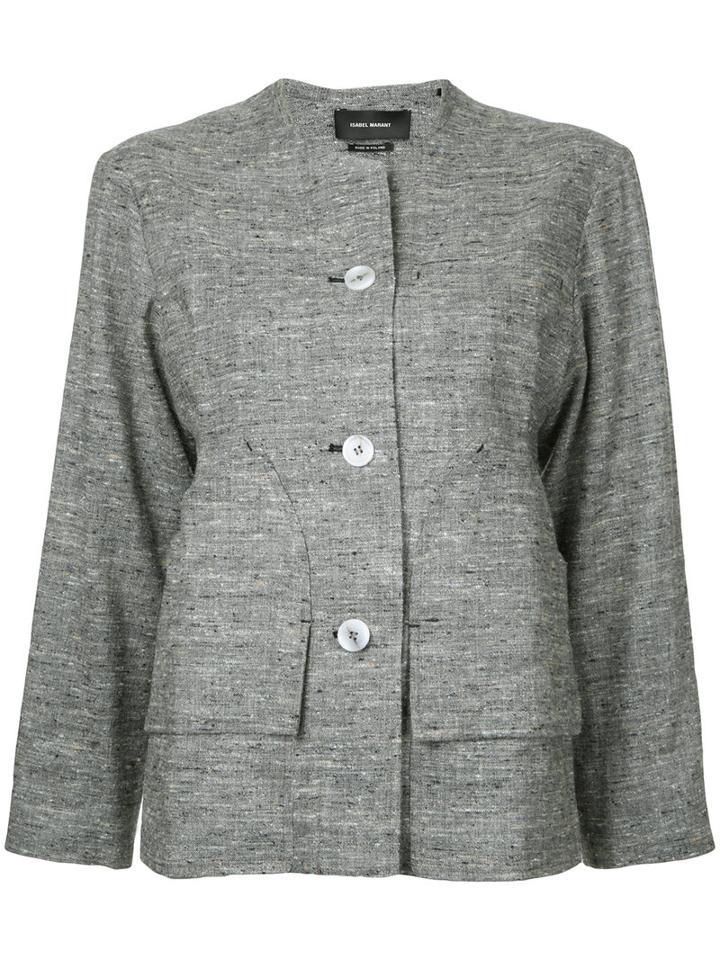 Isabel Marant Donegal Jacket, Women's, Size: 36, Grey, Silk/cotton/linen/flax/polyester