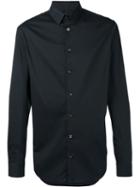 Giorgio Armani Buttoned Shirt, Men's, Size: 41, Black, Cotton/polyamide/spandex/elastane